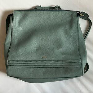 Fossil Elina Leather Convertible Backpack, Sage Green
